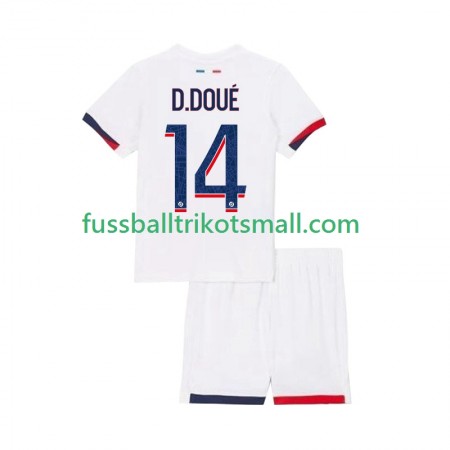 Fußballtrikots Paris Saint-Germain Desire Doue 14 Kinder 2025-2026 Kurzarm Auswärts-trikot kaufen